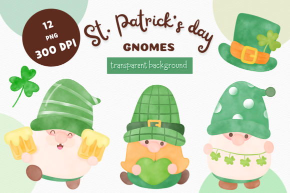 Download Cute Gnome St Patricks Watercolor Kawaii - Cute gnome Collection