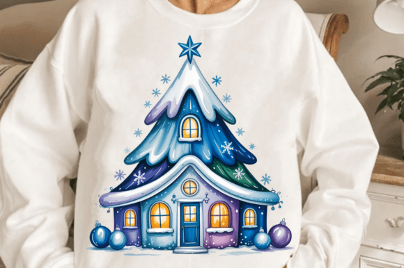 Download Winter House PNG Clipart Design - Design Collection