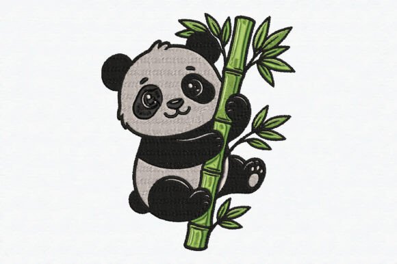 Download Cute Panda Embroidery Design - Design Collection