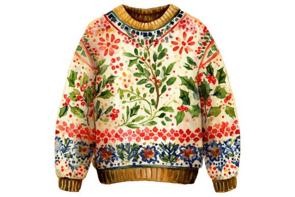 Download Ugly Botanical Holly Sweater PNG - Premium Resources