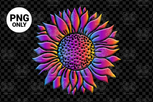 Download Rainbow Sunflower Sublimation Design - Design Collection