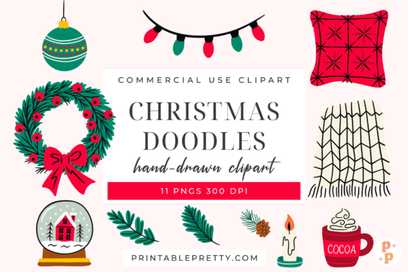 Download Christmas Doodles Clipart PNG Pack - Premium Resources