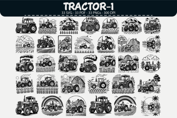 Download Tractor Vector Clipart – 33 Designs - Design Collection